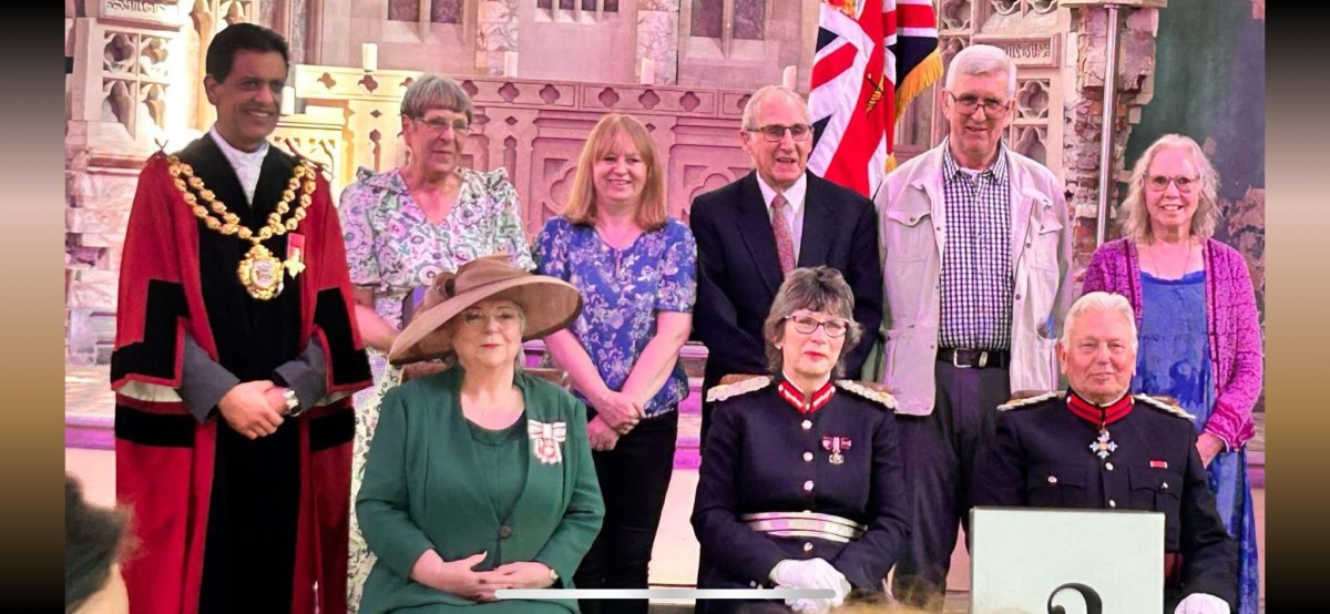 Bee Together receiving the Kings Award for Voluntary Service