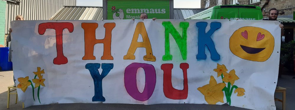 Emmaus Mossley say thank you