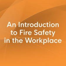 Intro to Fire Safety Image - Orange background - white wording