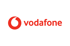 Vodafone logo - white background, red wording