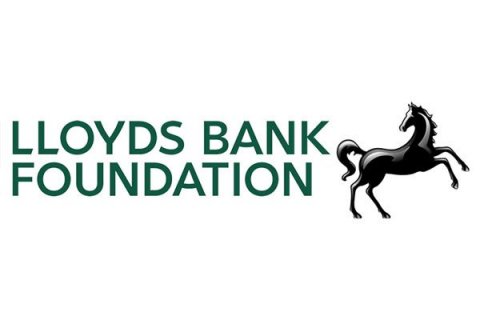 Lloyds bank foundation logo - Green wording - image of a black horse