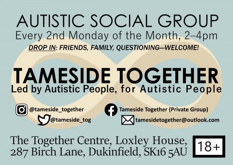 Tameside Together Autistic Social Group Flyer