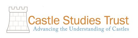Castle Studies Trust writing in Orange with a picture of a castle