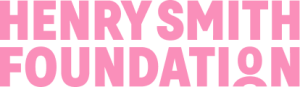Henry Smith Foundation in pink text with grey and white background