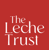 The Leche Trust Logo in White writing on an Orange background