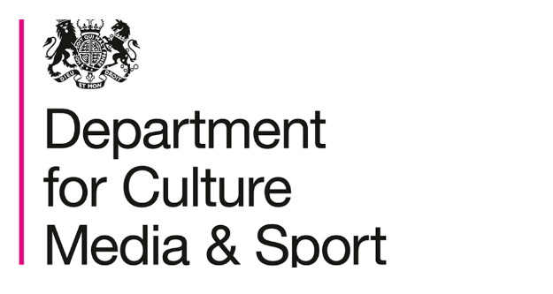 DCMS logo in Black writing