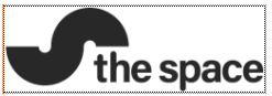A bold s followed by the words 'the space' in black type.