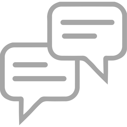Grey text bubbles