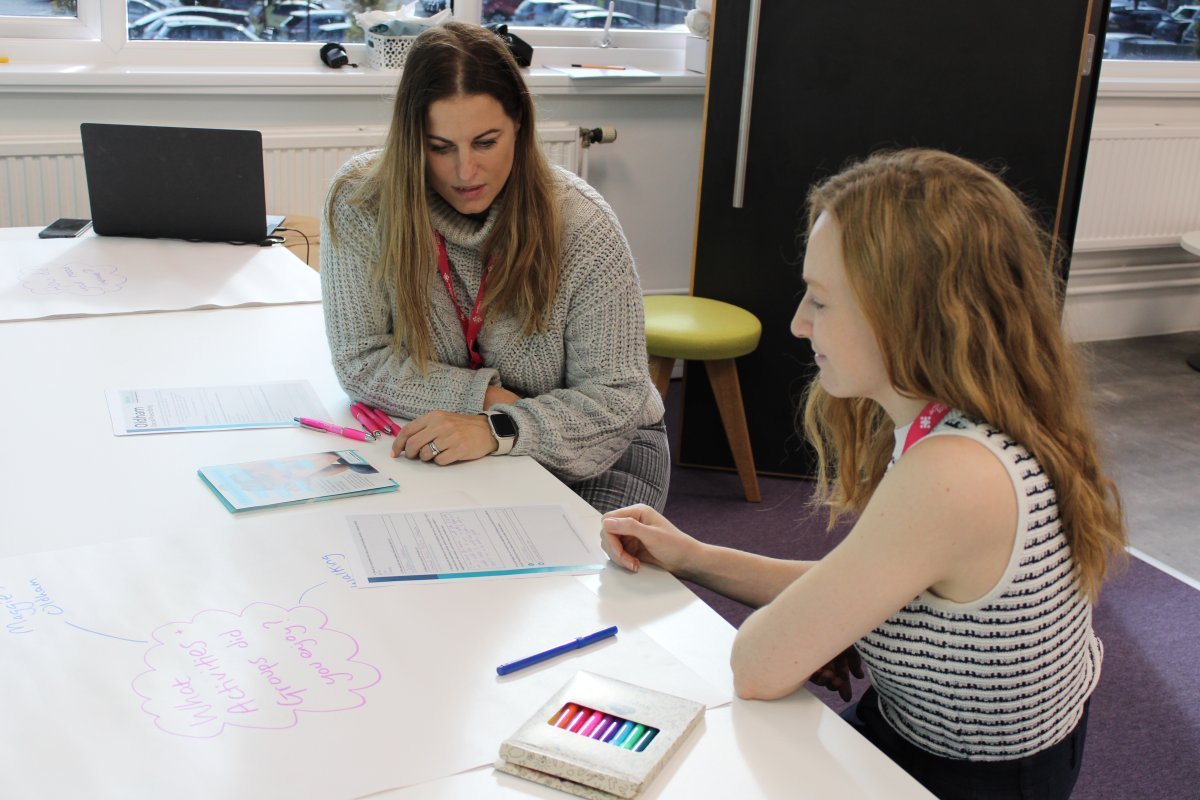 Social Prescriber chatting with client