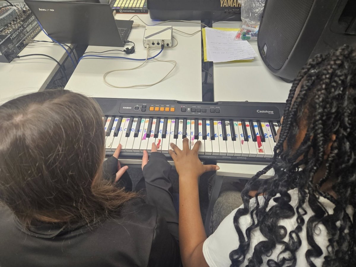 Photo young people piano