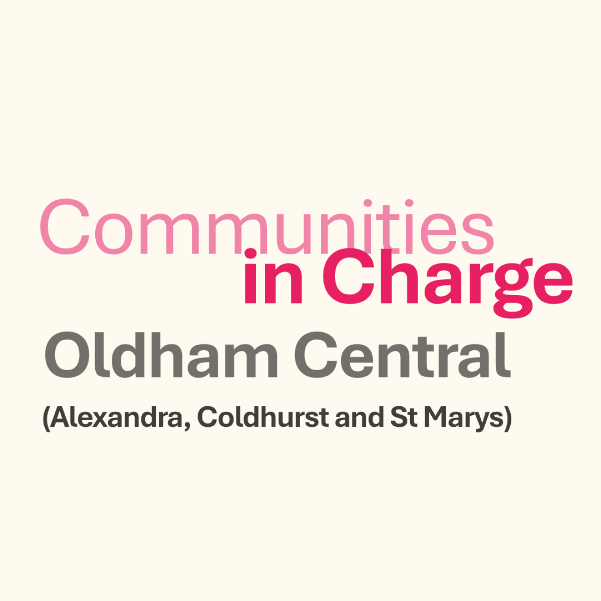 Communities In Charge Oldham Central logo