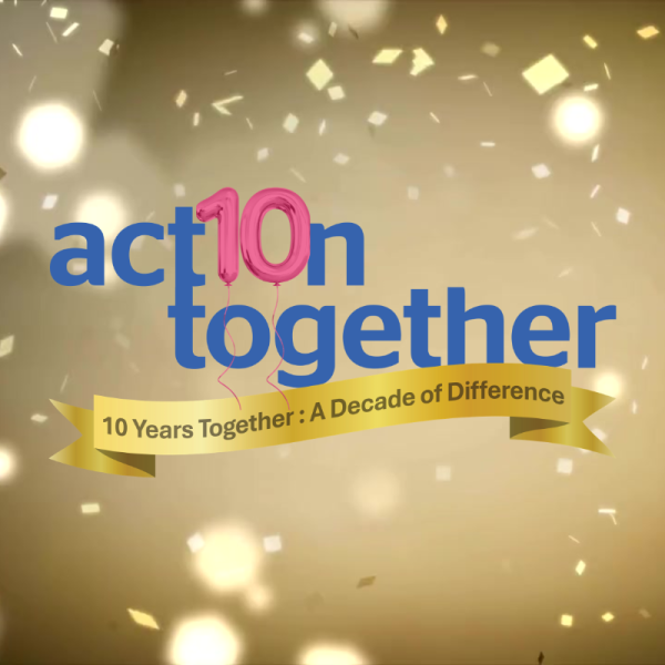Action Together 10 Birthday logo