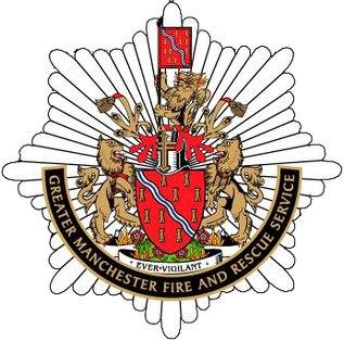 Greater Manchester Fire Service Logo -  image of a sheild