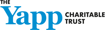 Yapp logo with blue and black writing
